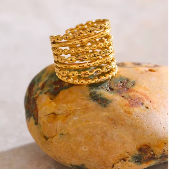 Sprial ring
Adjustable ring
Gold Plated Stainless Steel Ring - Picture 6 of 14